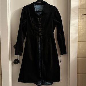 Disney Cinderella Victorian Black Suede Waistcoat Edwardian Steampunk medium